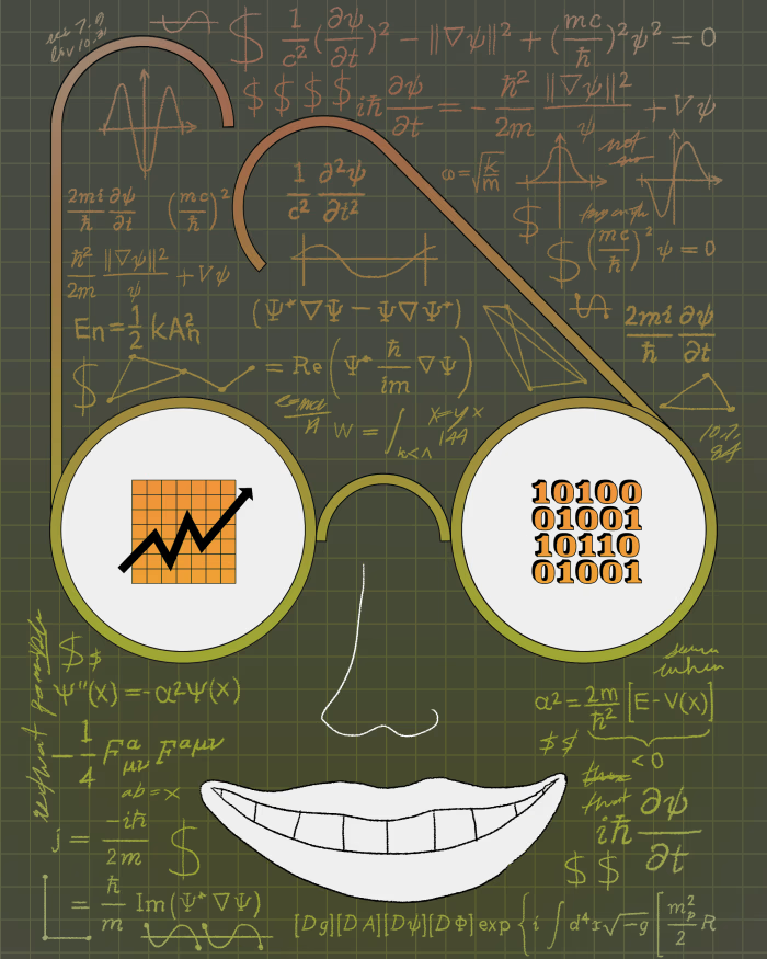 The Wall Street Journal illustration for its story on million-dollar pay for young math and quant talent